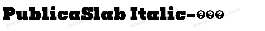 PublicaSlab Italic字体转换